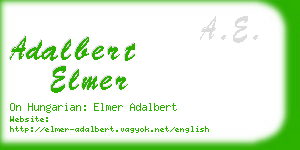 adalbert elmer business card